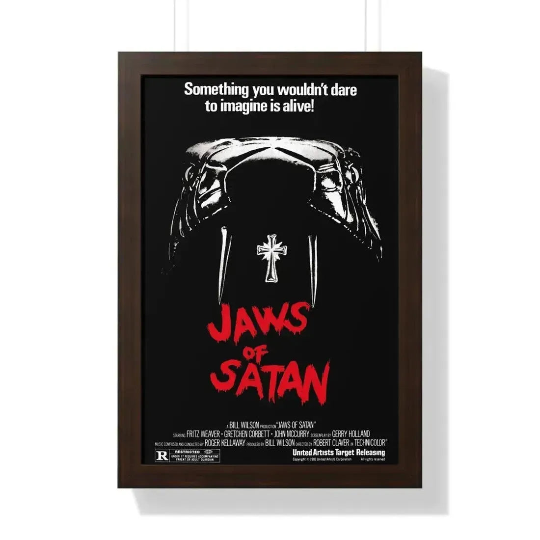 JAWS OF SATAN 1981 - Framed Movie Poster - The Sticker Space