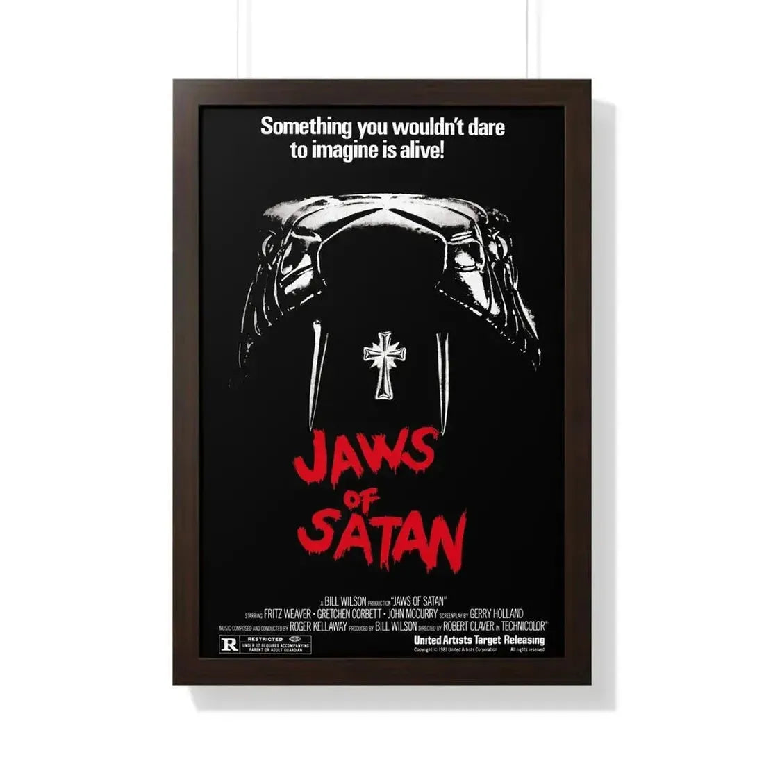 JAWS OF SATAN 1981 - Framed Movie Poster - The Sticker Space