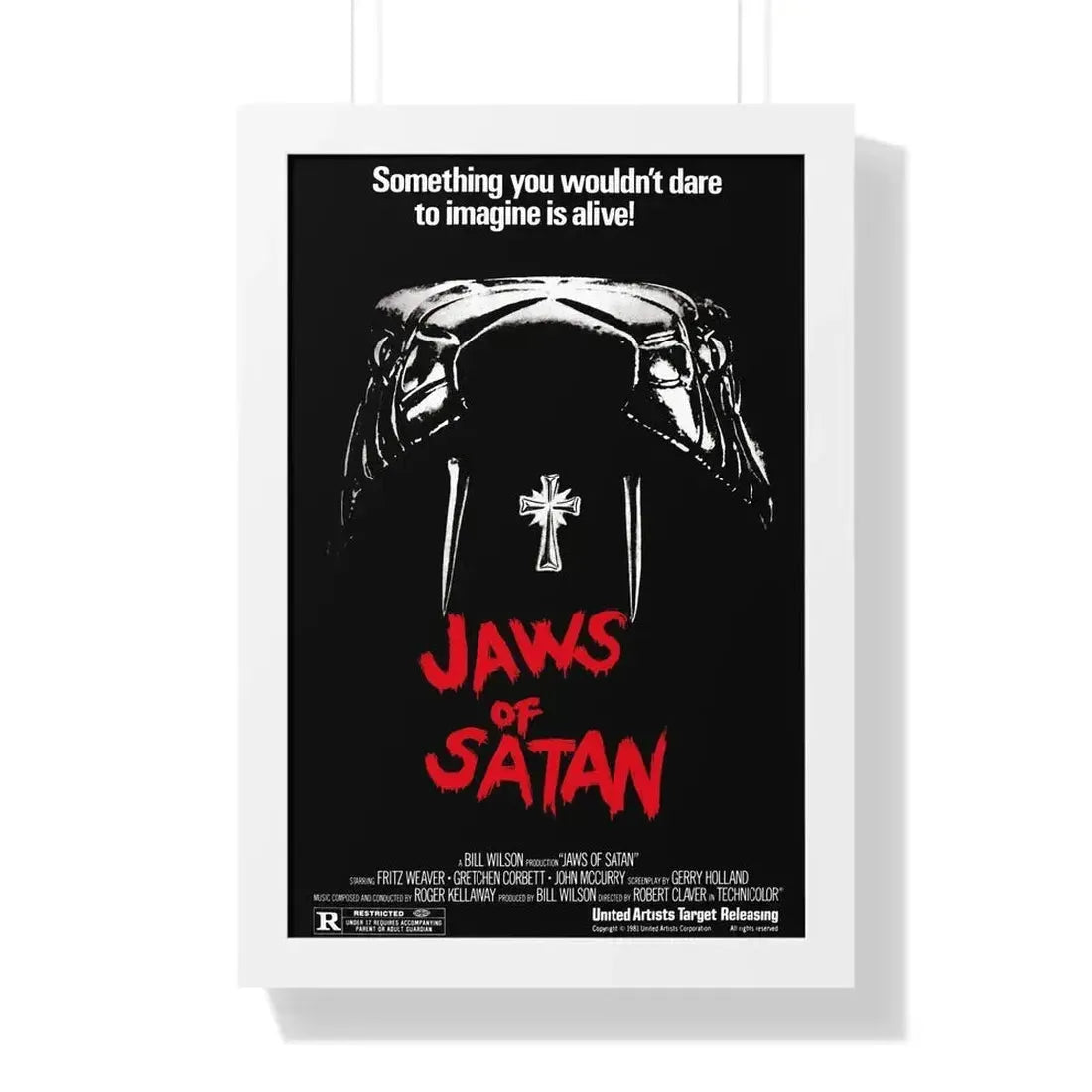 JAWS OF SATAN 1981 - Framed Movie Poster - The Sticker Space