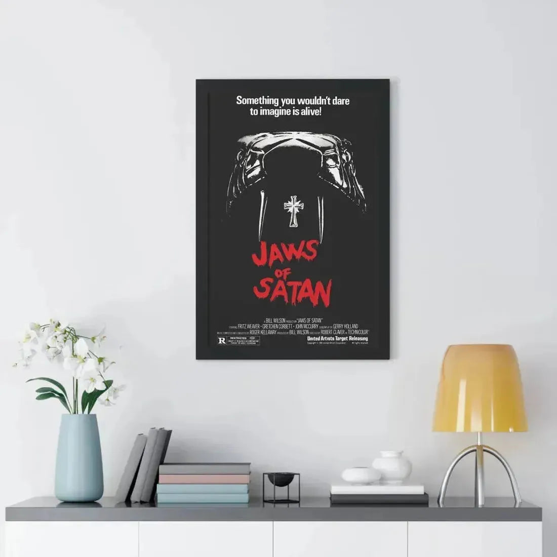 JAWS OF SATAN 1981 - Framed Movie Poster - The Sticker Space