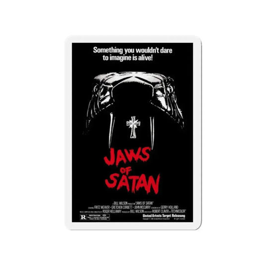 JAWS OF SATAN 1981 Movie Poster - Refrigerator Magnet 2 Inch Die-Cut - The Sticker Space