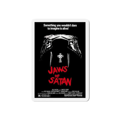 JAWS OF SATAN 1981 Movie Poster - Refrigerator Magnet 4 Inch Die-Cut - The Sticker Space