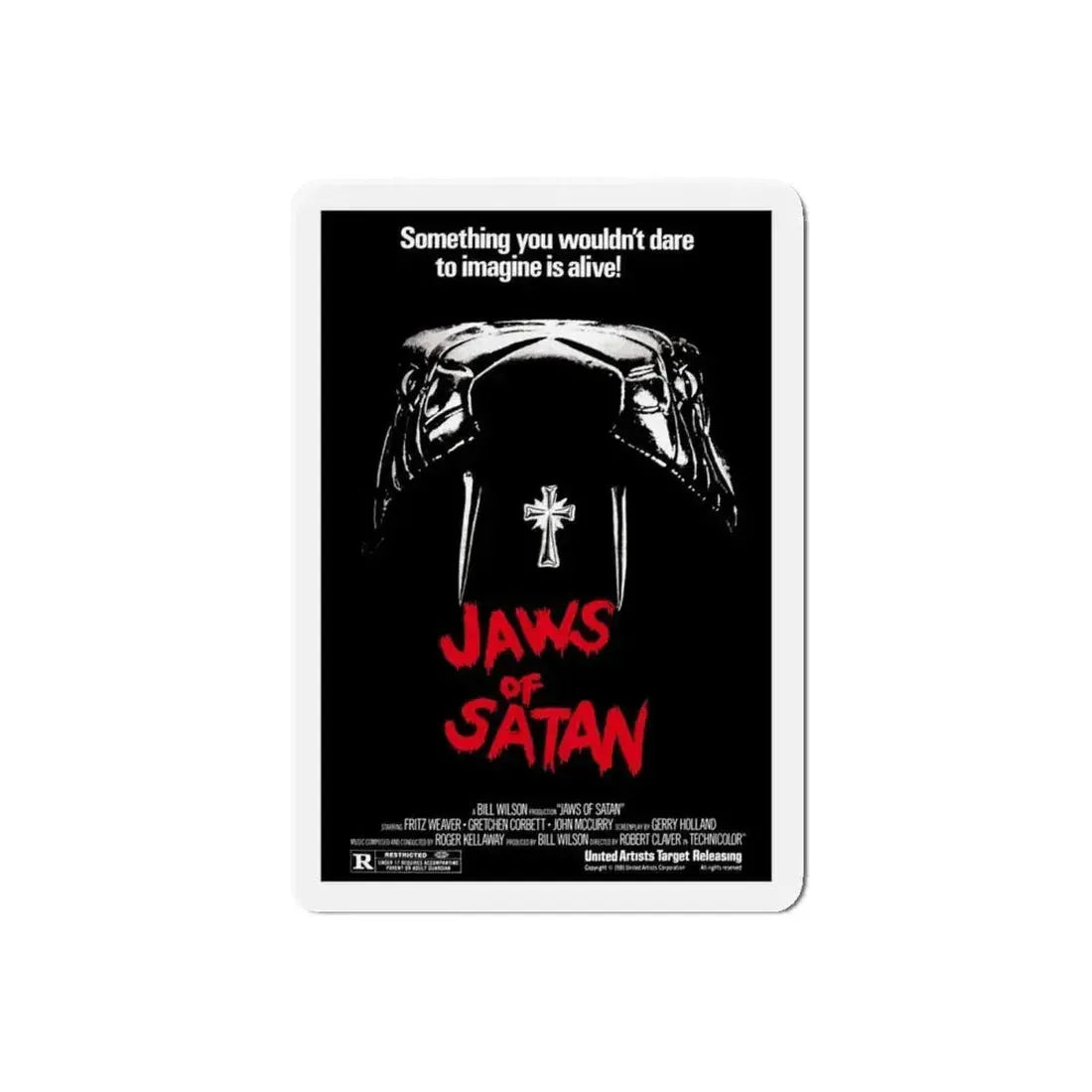 JAWS OF SATAN 1981 Movie Poster - Refrigerator Magnet - The Sticker Space