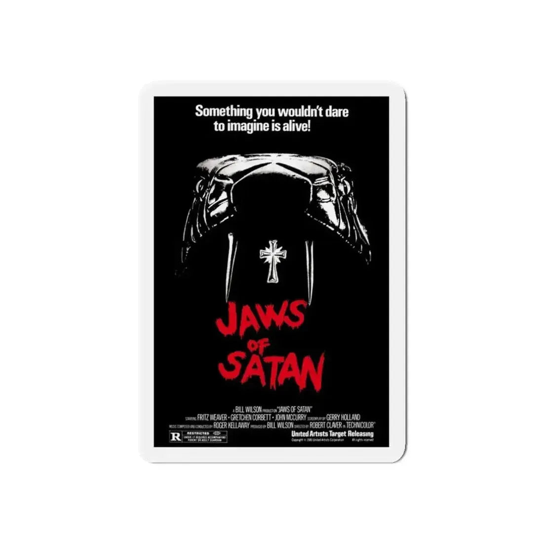 JAWS OF SATAN 1981 Movie Poster - Refrigerator Magnet - The Sticker Space