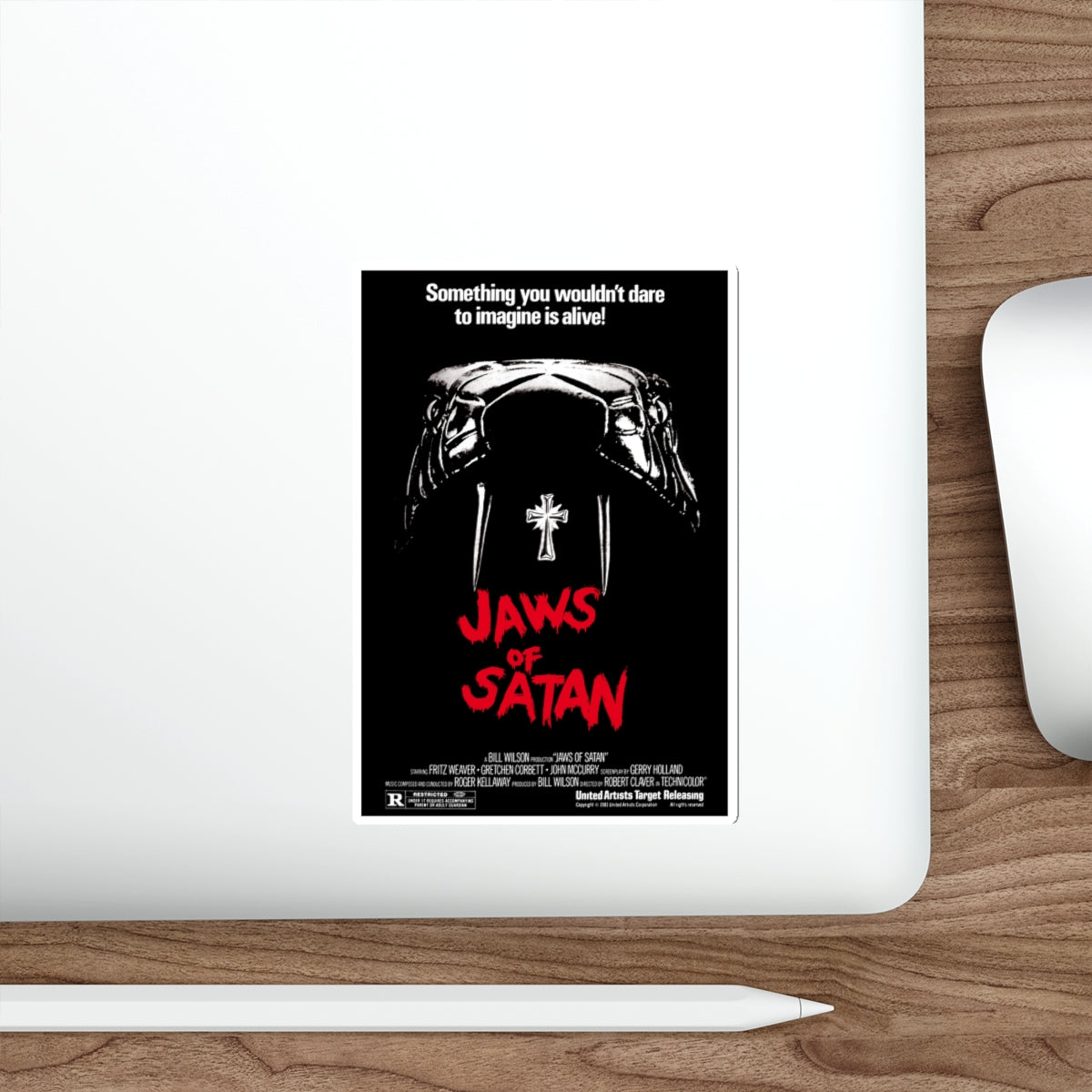 JAWS OF SATAN 1981 Movie Poster STICKER Vinyl Die-Cut Decal-The Sticker Space