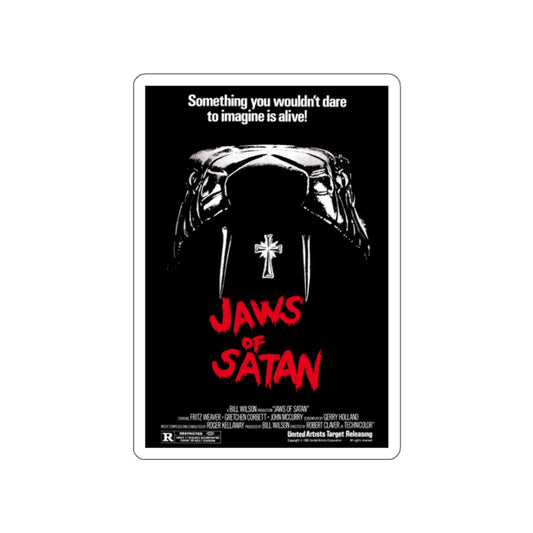 JAWS OF SATAN 1981 Movie Poster STICKER Vinyl Die-Cut Decal-2 Inch-The Sticker Space