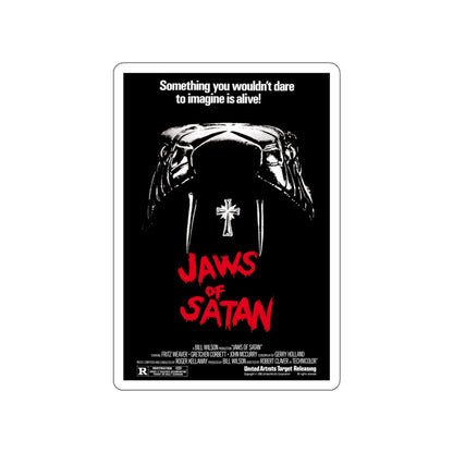 JAWS OF SATAN 1981 Movie Poster STICKER Vinyl Die-Cut Decal-5 Inch-The Sticker Space