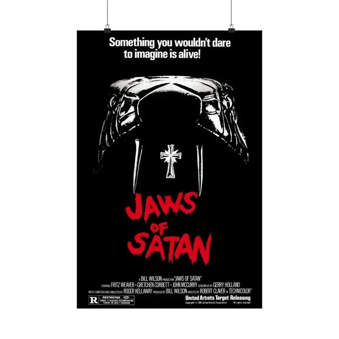 JAWS OF SATAN 1981 - Paper Movie Poster 20″ x 30″ Matte - The Sticker Space