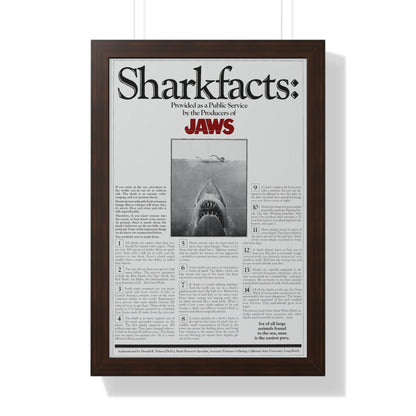 JAWS (TEASER) 1975 - Framed Movie Poster-16″ x 24″-The Sticker Space