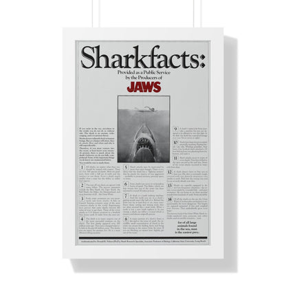 JAWS (TEASER) 1975 - Framed Movie Poster-16″ x 24″-The Sticker Space