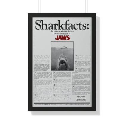 JAWS (TEASER) 1975 - Framed Movie Poster-20" x 30"-The Sticker Space