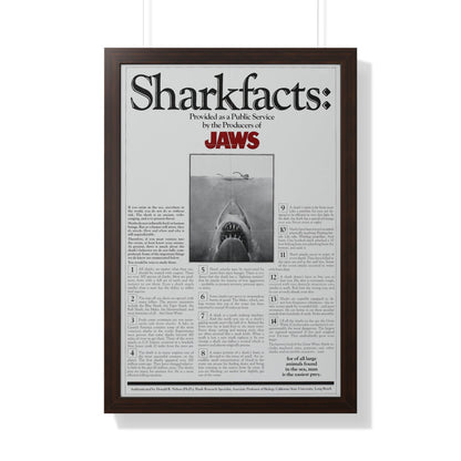 JAWS (TEASER) 1975 - Framed Movie Poster-20" x 30"-The Sticker Space