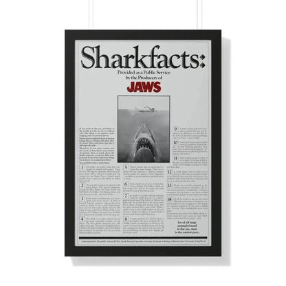JAWS (TEASER) 1975 - Framed Movie Poster - The Sticker Space
