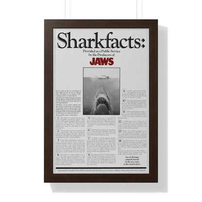 JAWS (TEASER) 1975 - Framed Movie Poster - The Sticker Space