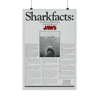 JAWS (TEASER) 1975 - Paper Movie Poster 16″ x 24″ Matte - The Sticker Space
