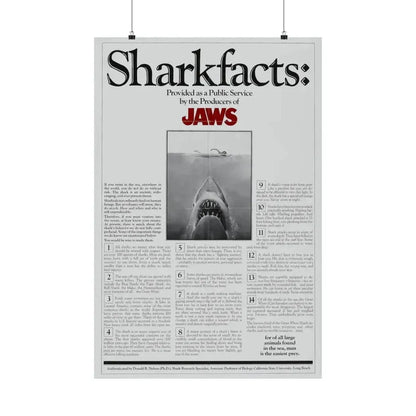JAWS (TEASER) 1975 - Paper Movie Poster 24″ x 36″ Matte - The Sticker Space