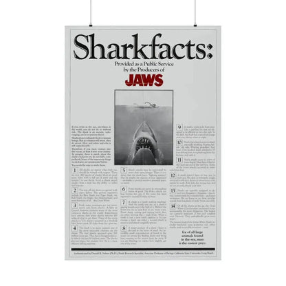 JAWS (TEASER) 1975 - Paper Movie Poster 36" x 54" Matte - The Sticker Space