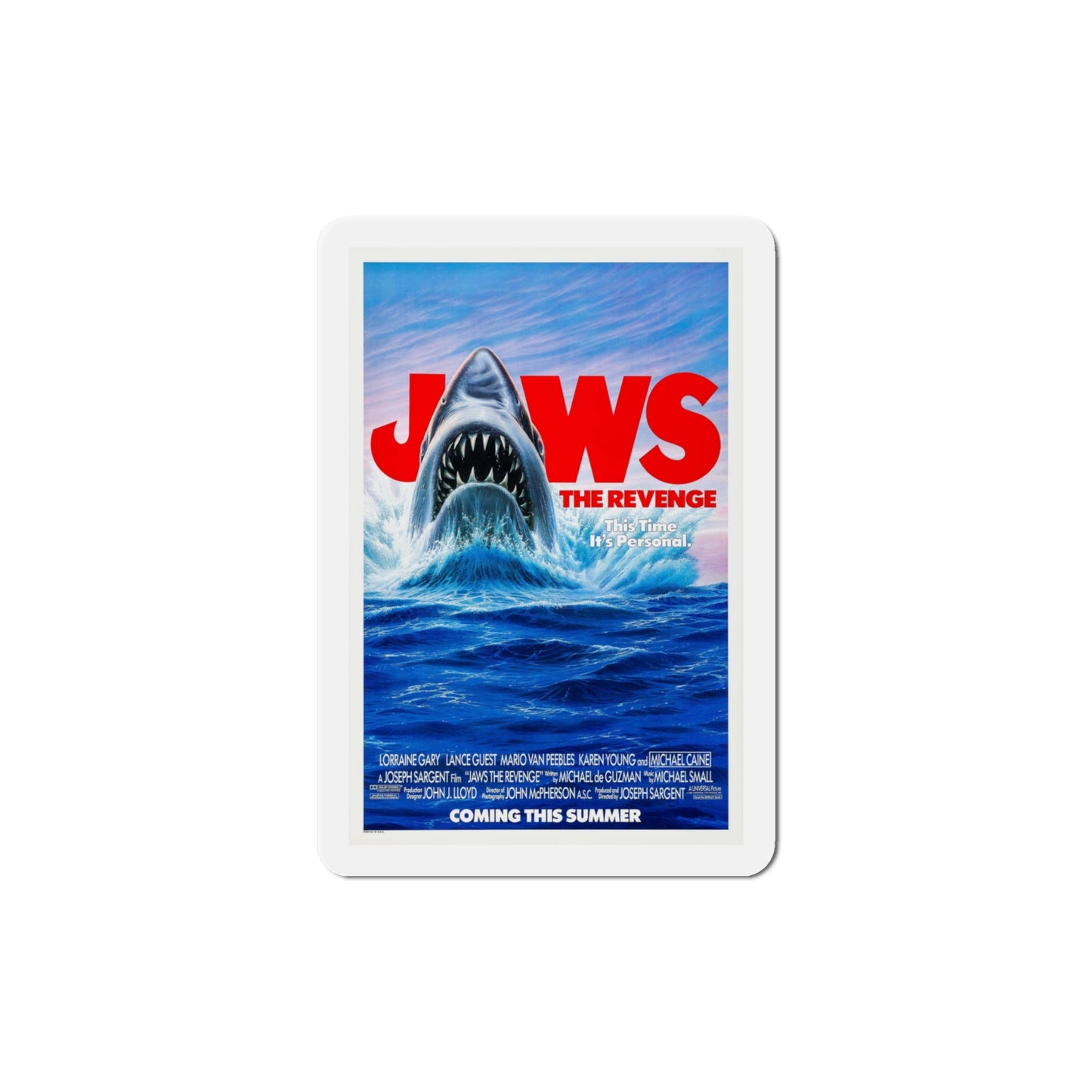 Jaws The Revenge 1987 Movie Poster Die-Cut Magnet-4" x 4"-The Sticker Space