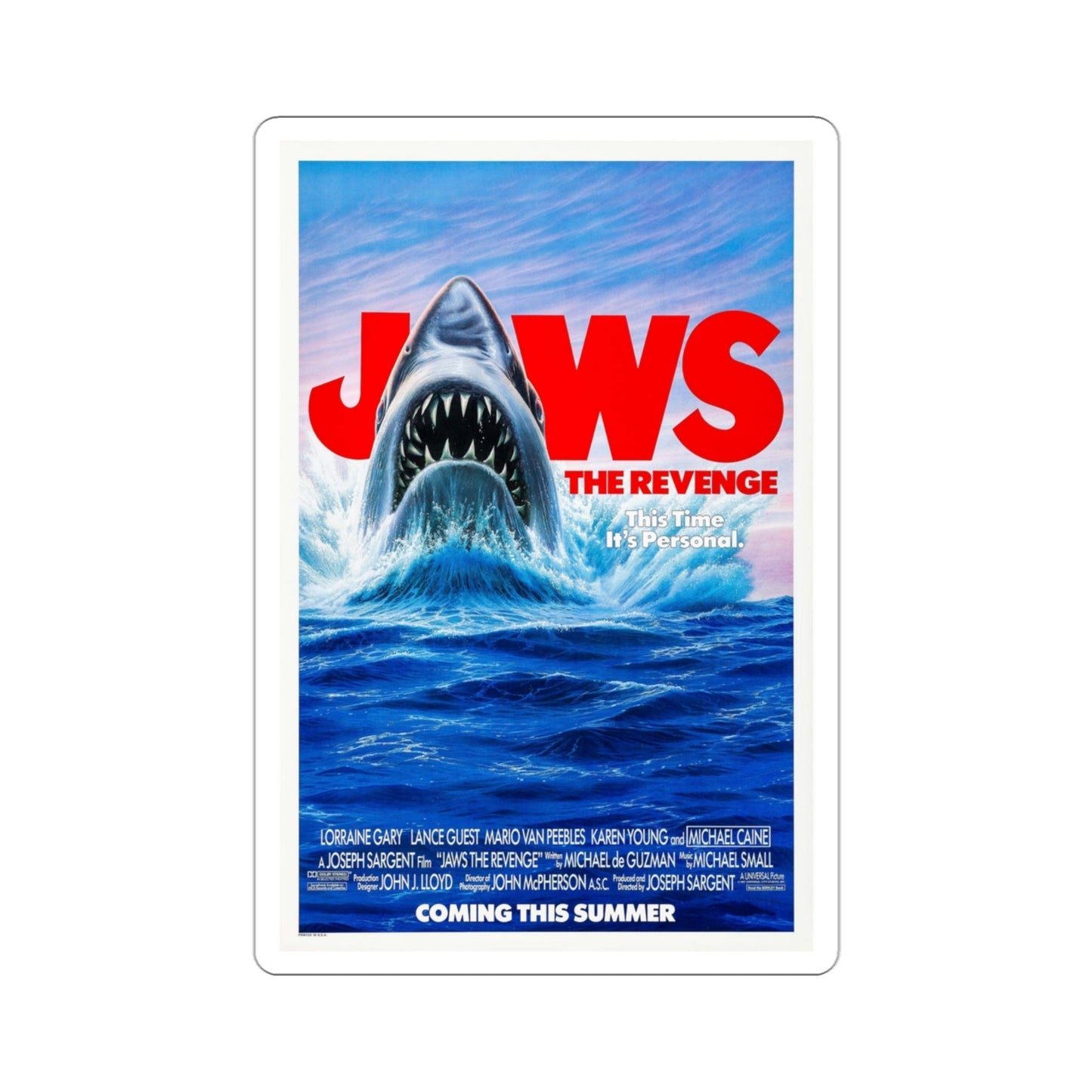 Jaws The Revenge 1987 Movie Poster STICKER Vinyl Die-Cut Decal-3 Inch-The Sticker Space