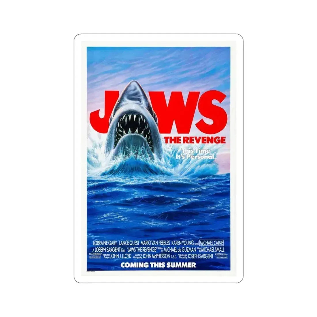Jaws The Revenge 1987 Movie Poster STICKER Vinyl Die-Cut Decal 4 Inch - The Sticker Space