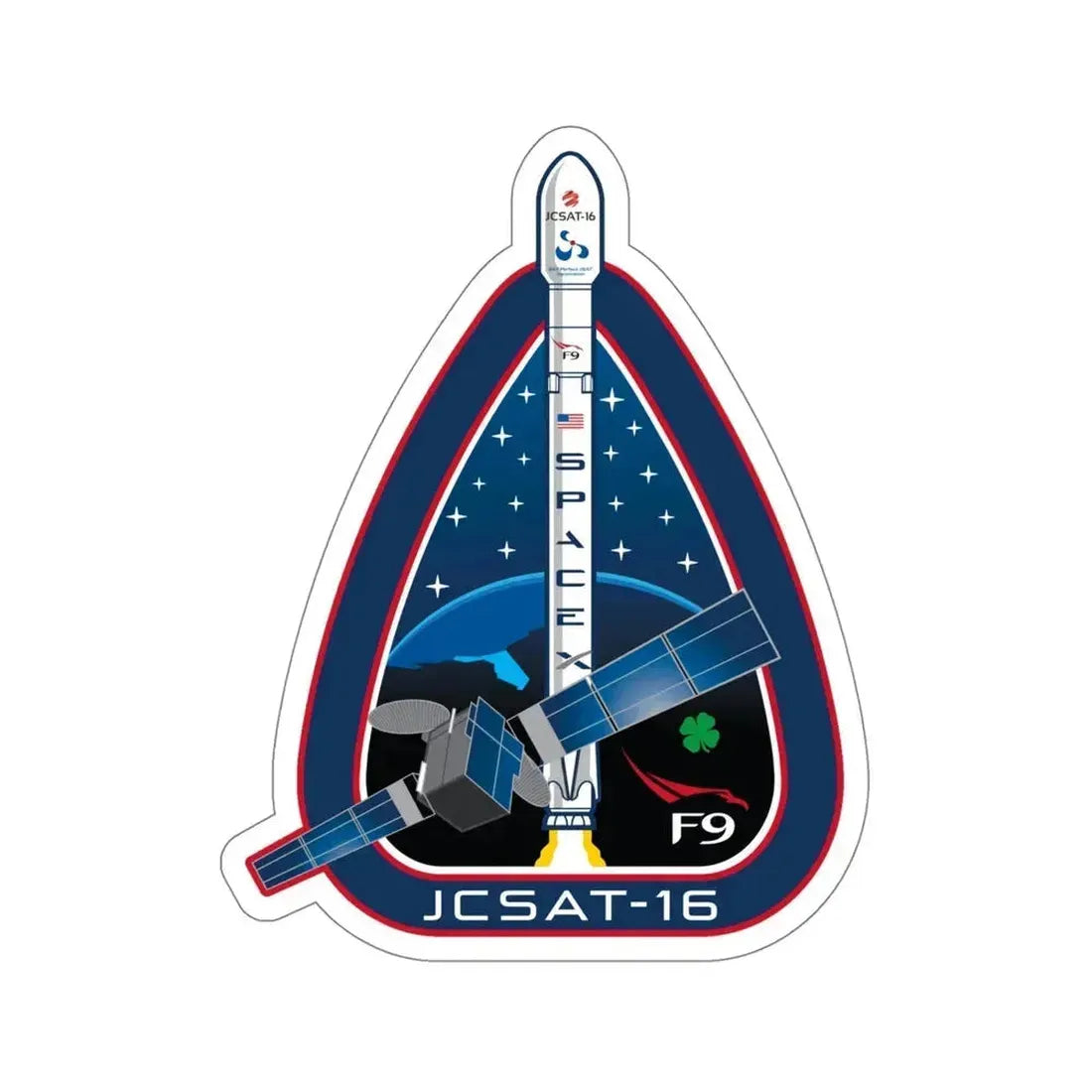 JCSAT-16 (SpaceX) STICKER Vinyl Die-Cut Decal 5 Inch - The Sticker Space