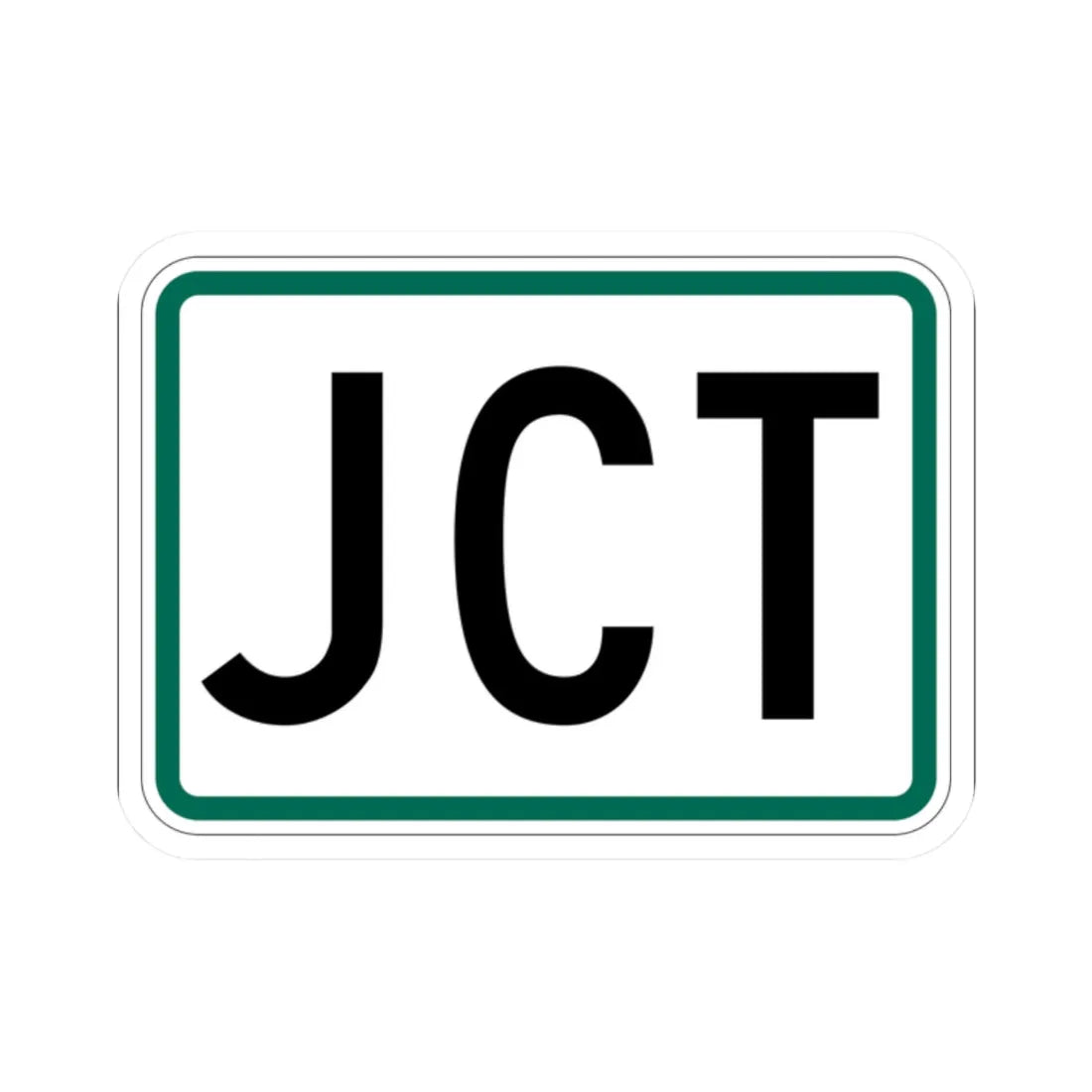 Jct plate South Dakota (South Dakota) (Road Sign) STICKER Vinyl Kiss-Cut Decal 2 Inch White - The Sticker Space