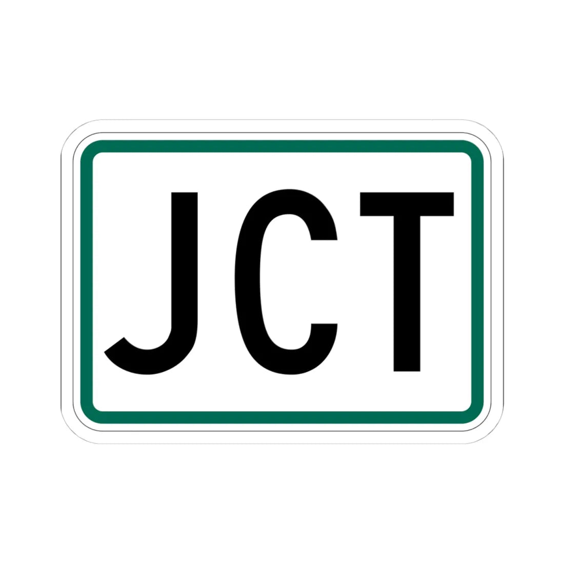 Jct plate South Dakota (South Dakota) (Road Sign) STICKER Vinyl Kiss-Cut Decal 4 Inch White - The Sticker Space