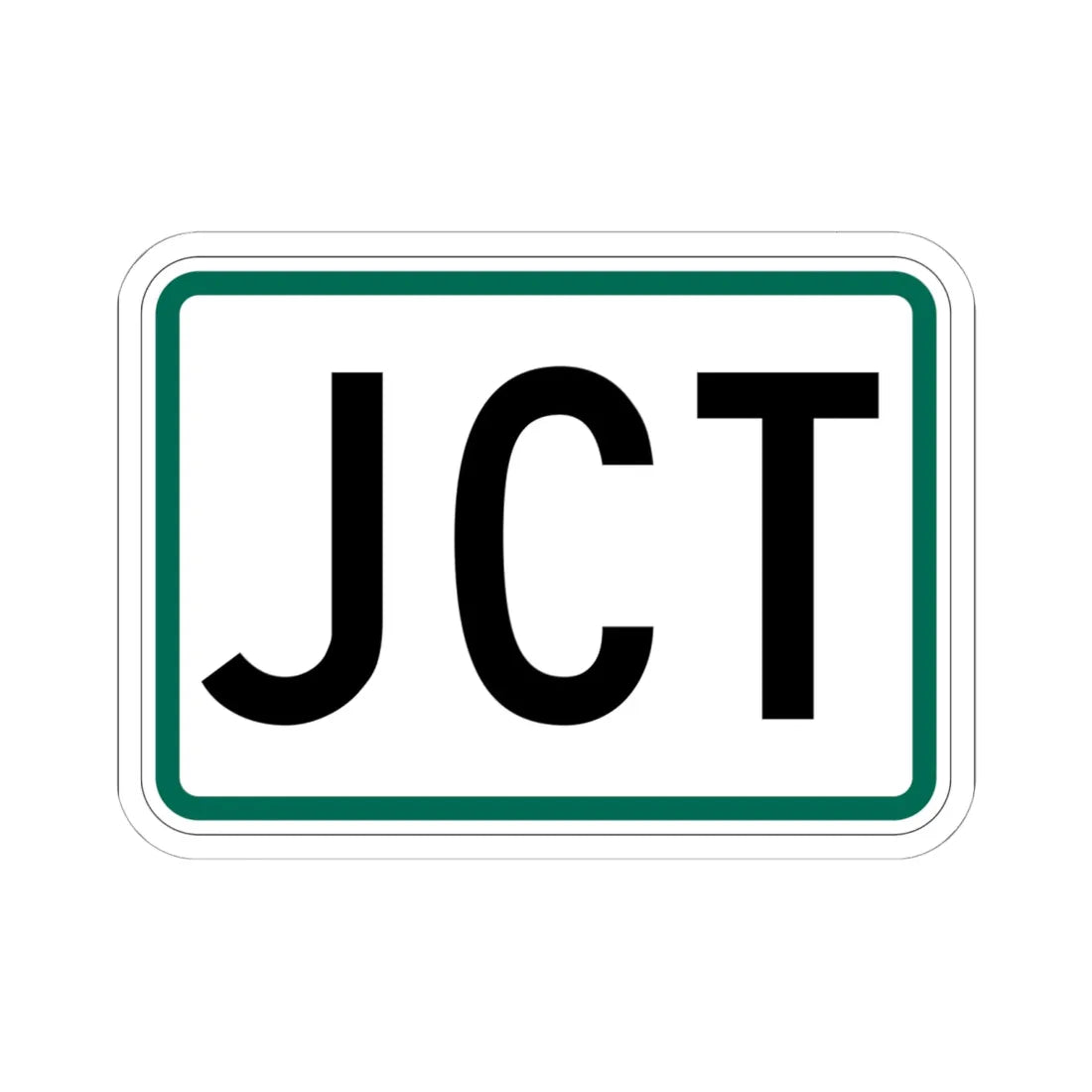 Jct plate South Dakota (South Dakota) (Road Sign) STICKER Vinyl Kiss-Cut Decal 6 Inch White - The Sticker Space