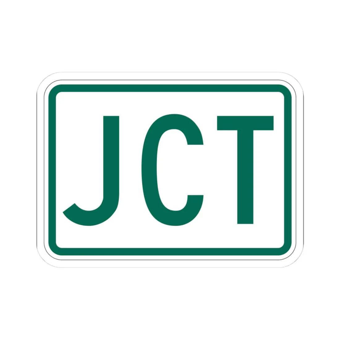 Jct plate Vermont (Vermont) (Road Sign) STICKER Vinyl Kiss-Cut Decal 3 Inch White - The Sticker Space