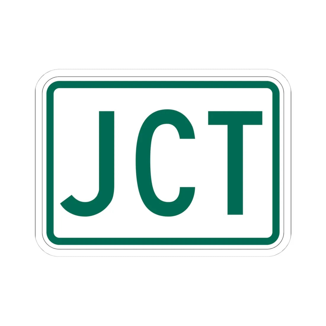 Jct plate Vermont (Vermont) (Road Sign) STICKER Vinyl Kiss-Cut Decal 4 Inch White - The Sticker Space