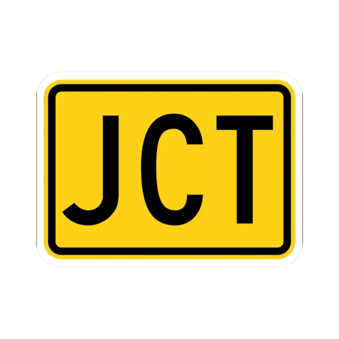 Jct plate Wyoming (Wyoming) (Road Sign) STICKER Vinyl Kiss-Cut Decal 2 Inch White - The Sticker Space