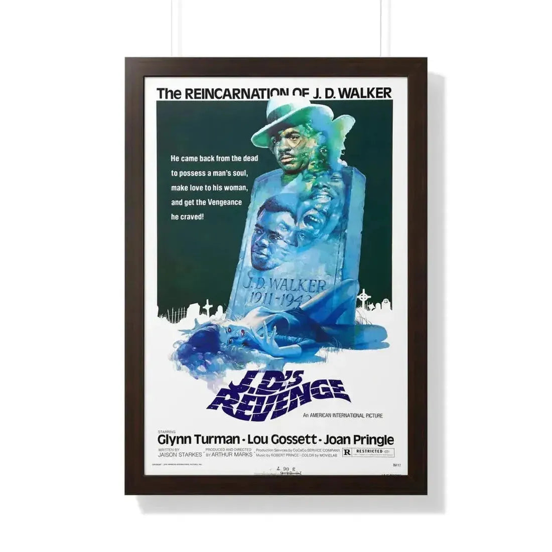 J.D.'S REVENGE 1976 - Framed Movie Poster - The Sticker Space