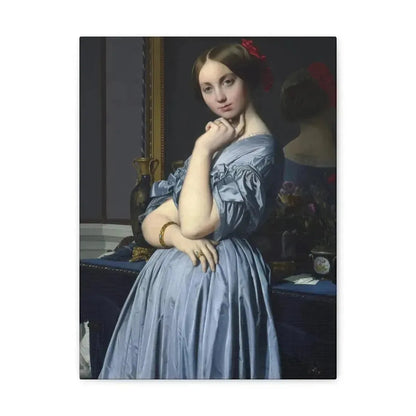 Jean-Auguste-Dominique Ingres (1780-1867) Comtesse d'Haussonville 1845 - Canvas Wall Art 12″ x 16″ 1.25" - The Sticker Space
