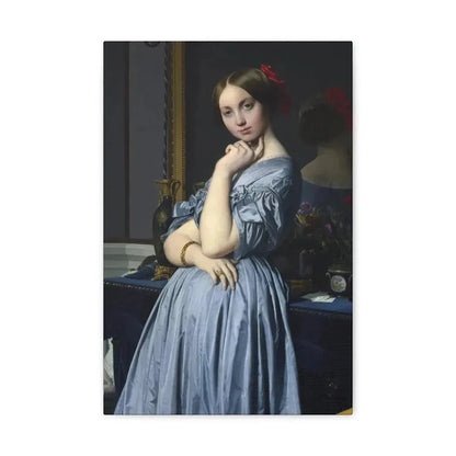 Jean-Auguste-Dominique Ingres (1780-1867) Comtesse d'Haussonville 1845 - Canvas Wall Art 12" x 18" 1.25" - The Sticker Space