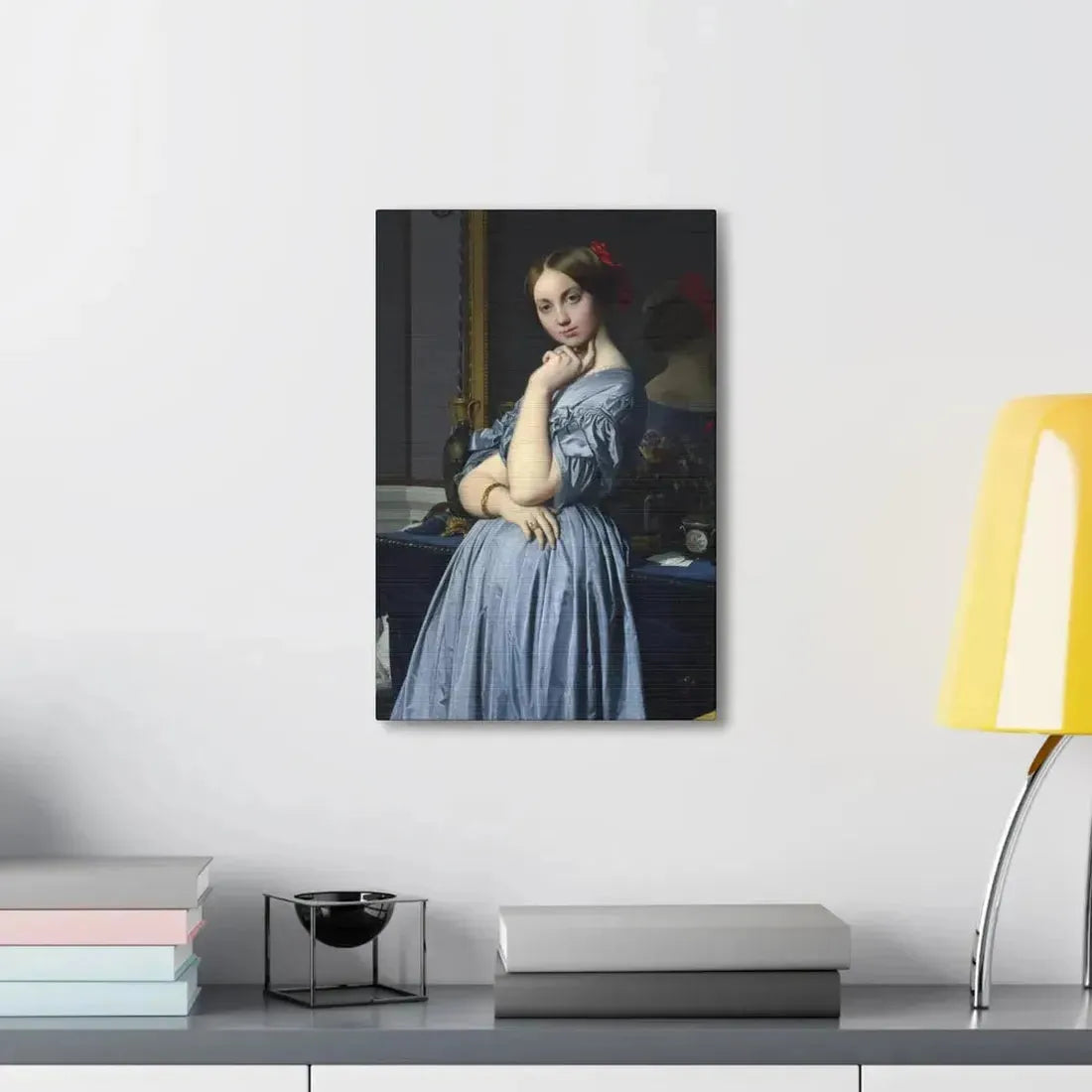 Jean-Auguste-Dominique Ingres (1780-1867) Comtesse d'Haussonville 1845 - Canvas Wall Art - The Sticker Space