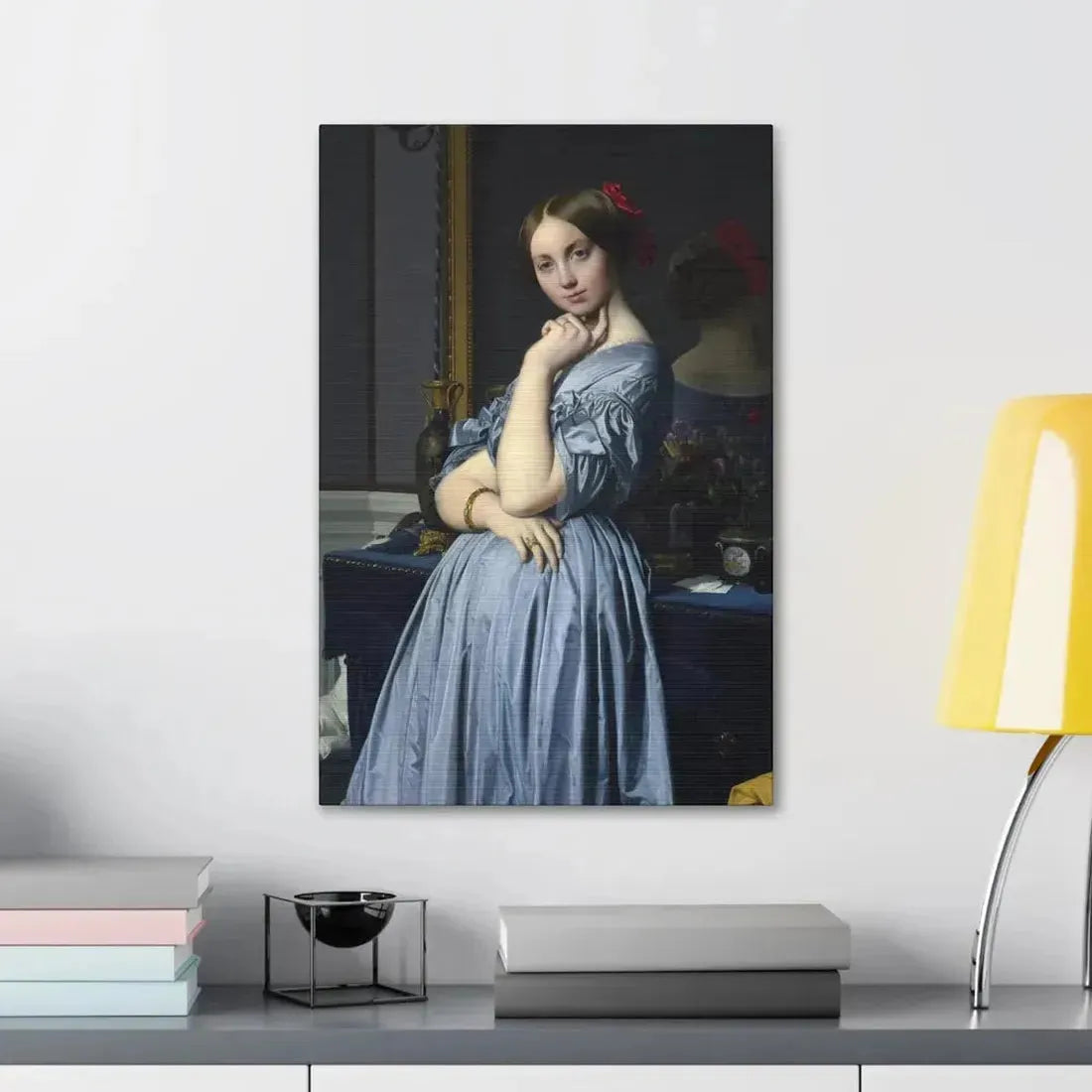 Jean-Auguste-Dominique Ingres (1780-1867) Comtesse d'Haussonville 1845 - Canvas Wall Art - The Sticker Space