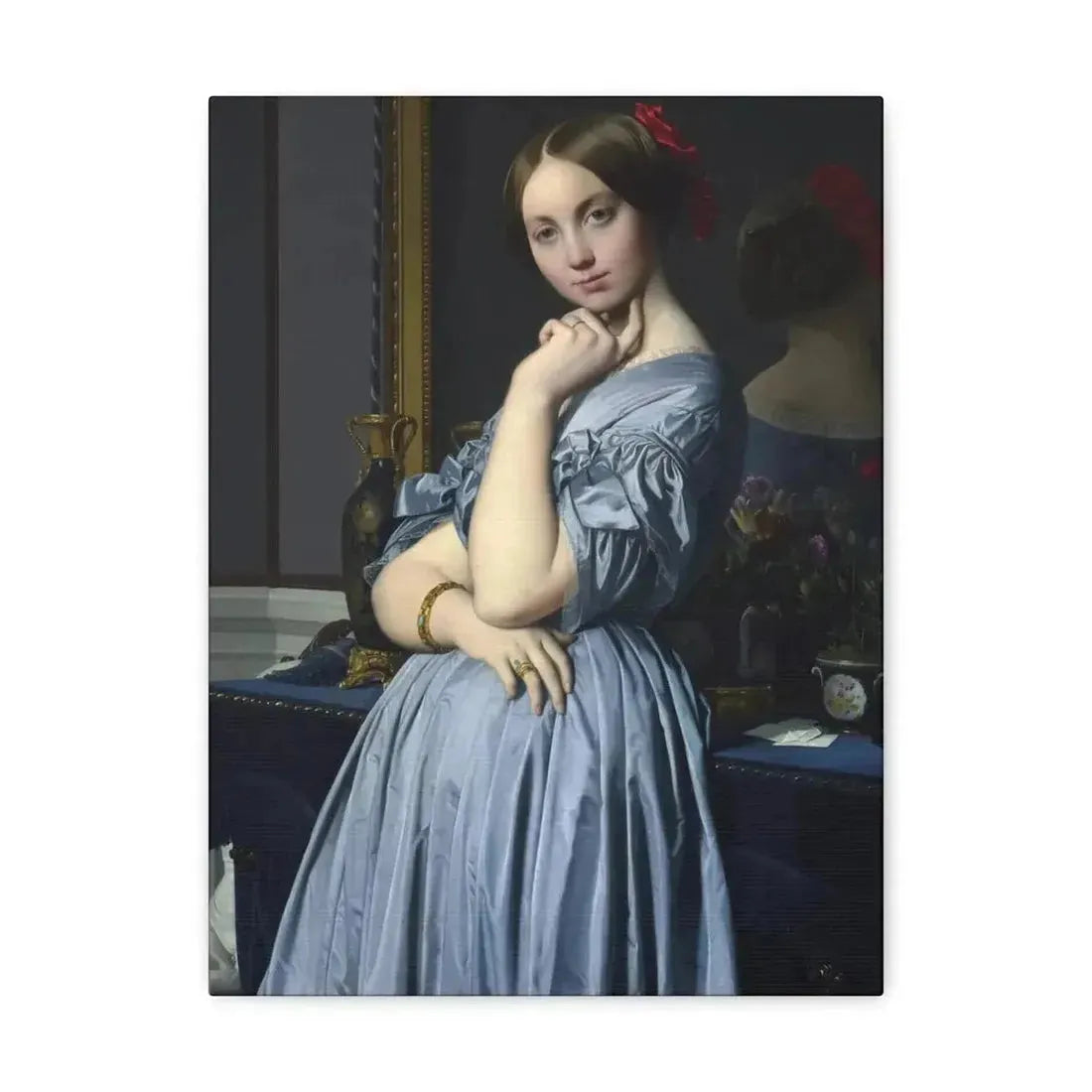 Jean-Auguste-Dominique Ingres (1780-1867) Comtesse d'Haussonville 1845 - Canvas Wall Art - The Sticker Space