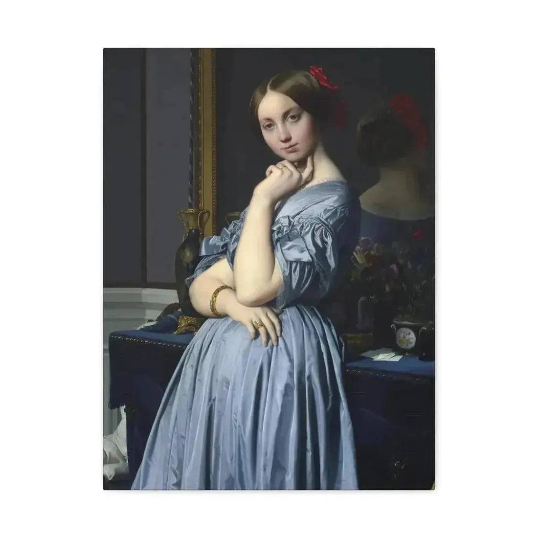 Jean-Auguste-Dominique Ingres (1780-1867) Comtesse d'Haussonville 1845 - Canvas Wall Art - The Sticker Space