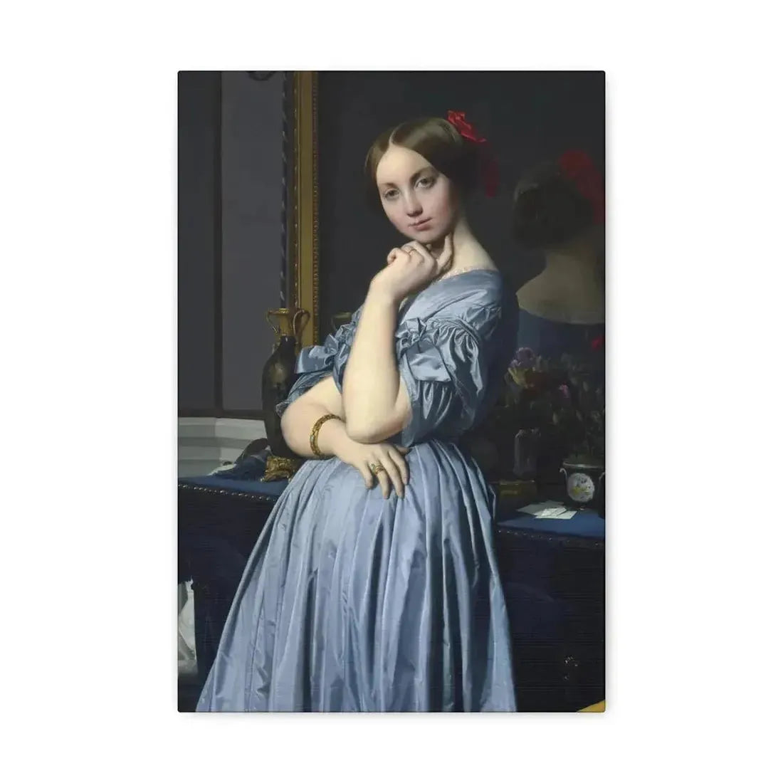 Jean-Auguste-Dominique Ingres (1780-1867) Comtesse d'Haussonville 1845 - Canvas Wall Art - The Sticker Space