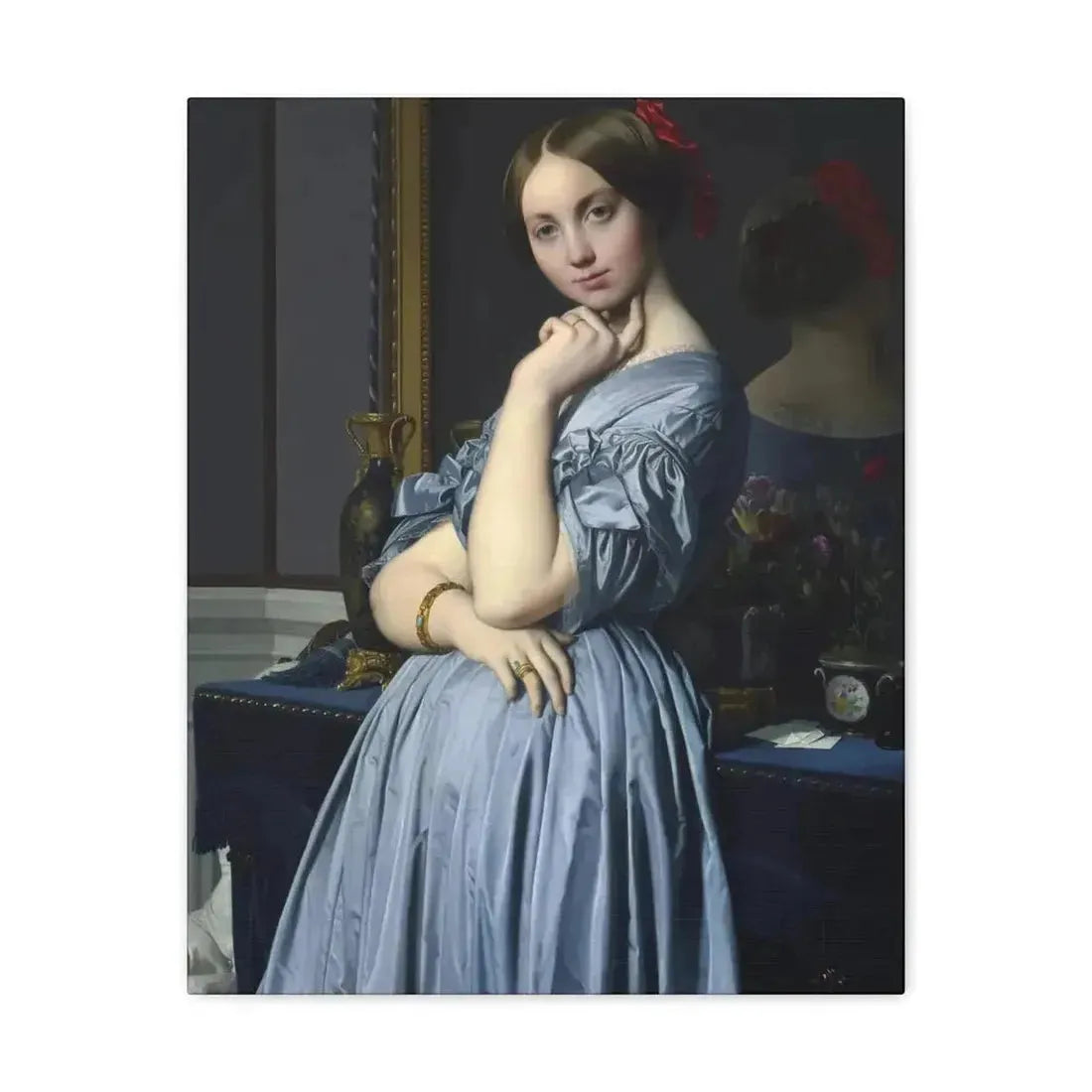 Jean-Auguste-Dominique Ingres (1780-1867) Comtesse d'Haussonville 1845 - Canvas Wall Art - The Sticker Space