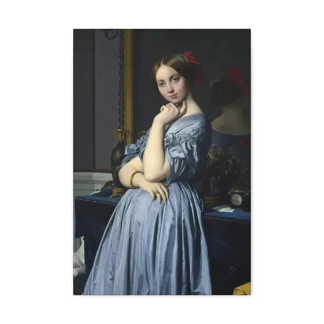 Jean-Auguste-Dominique Ingres (1780-1867) Comtesse d'Haussonville 1845 - Canvas Wall Art - The Sticker Space