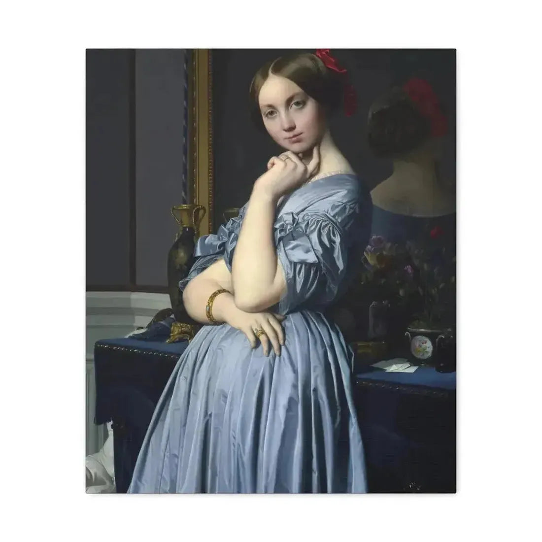 Jean-Auguste-Dominique Ingres (1780-1867) Comtesse d'Haussonville 1845 - Canvas Wall Art - The Sticker Space