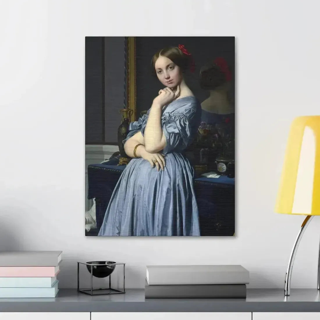 Jean-Auguste-Dominique Ingres (1780-1867) Comtesse d'Haussonville 1845 - Canvas Wall Art - The Sticker Space