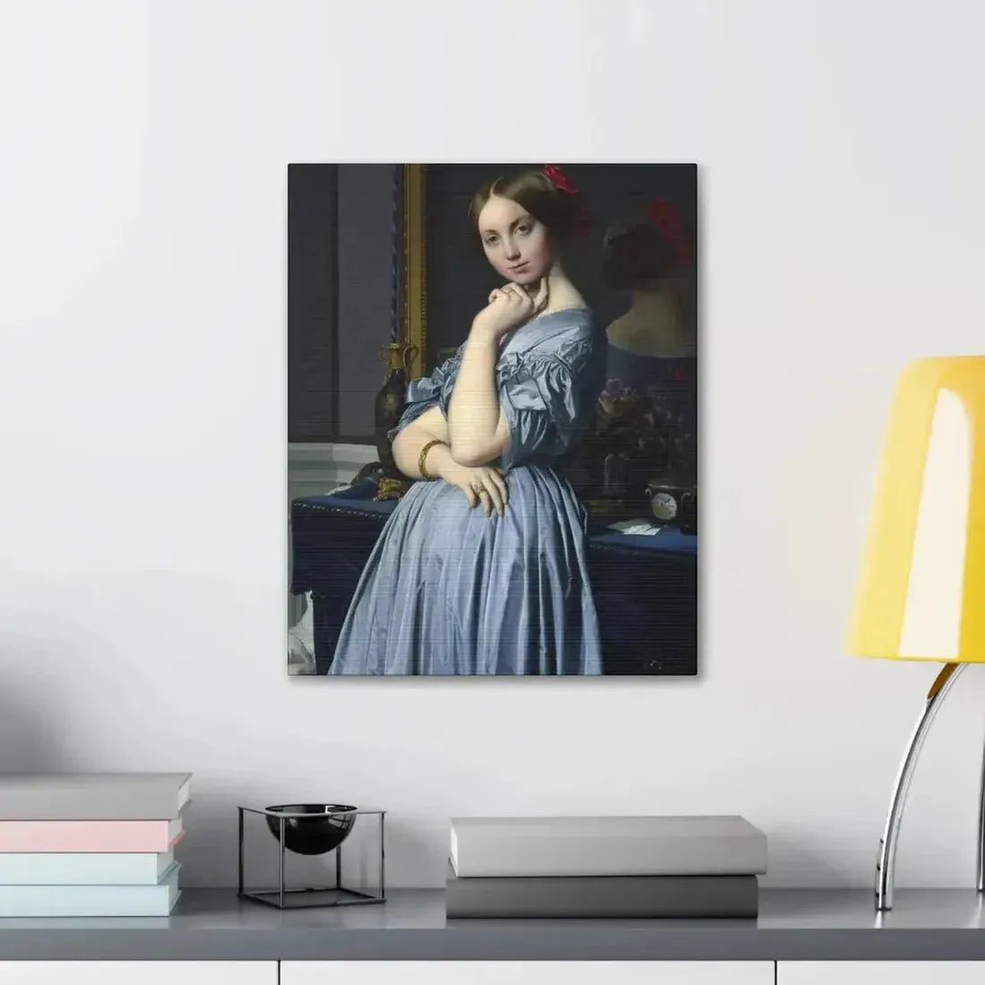 Jean-Auguste-Dominique Ingres (1780-1867) Comtesse d'Haussonville 1845 - Canvas Wall Art - The Sticker Space