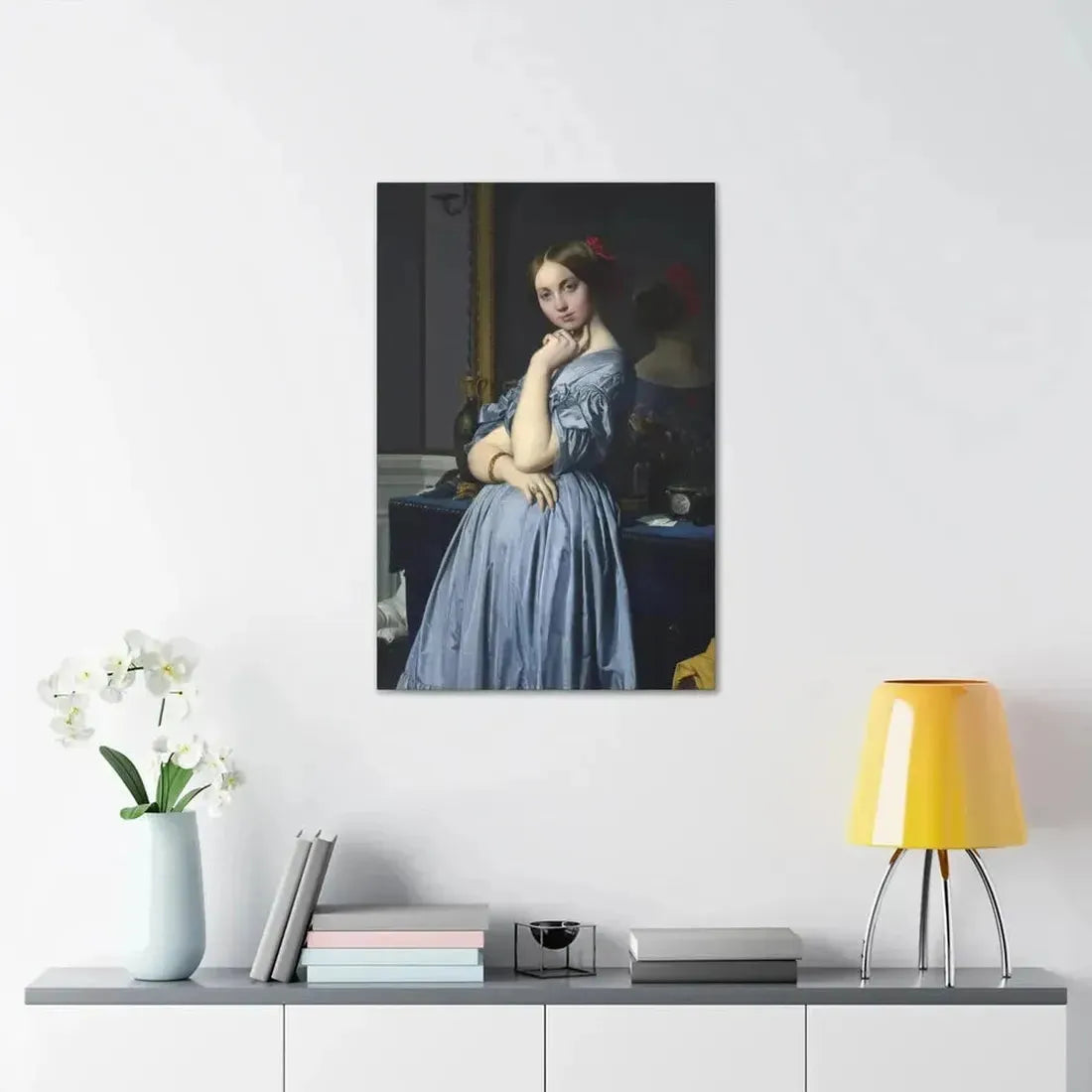 Jean-Auguste-Dominique Ingres (1780-1867) Comtesse d'Haussonville 1845 - Canvas Wall Art - The Sticker Space