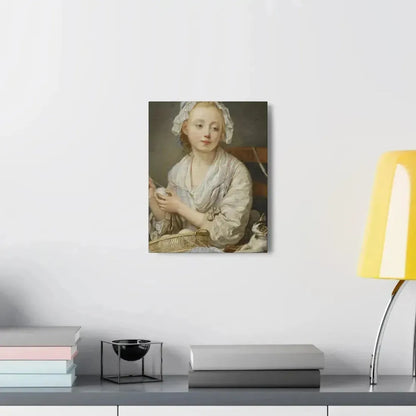 Jean-Baptiste Greuze (1725-1805) The Wool Winder c1759 - Canvas Wall Art - The Sticker Space