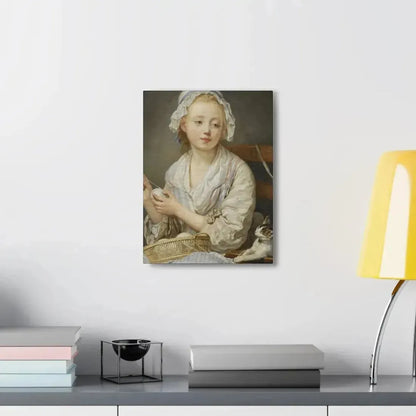 Jean-Baptiste Greuze (1725-1805) The Wool Winder c1759 - Canvas Wall Art - The Sticker Space