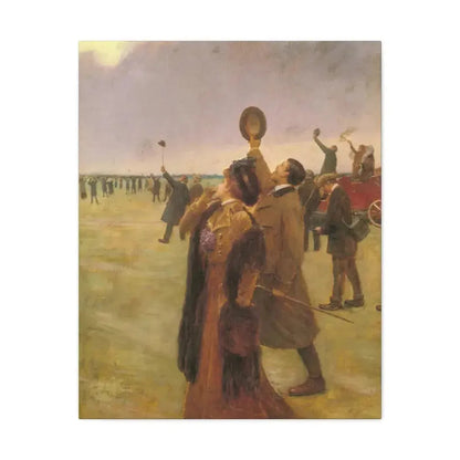 Jean Beraud (1849-1936) Envole d'un Biplan Type Wright - Canvas Wall Art 24″ x 30″ 1.25" - The Sticker Space