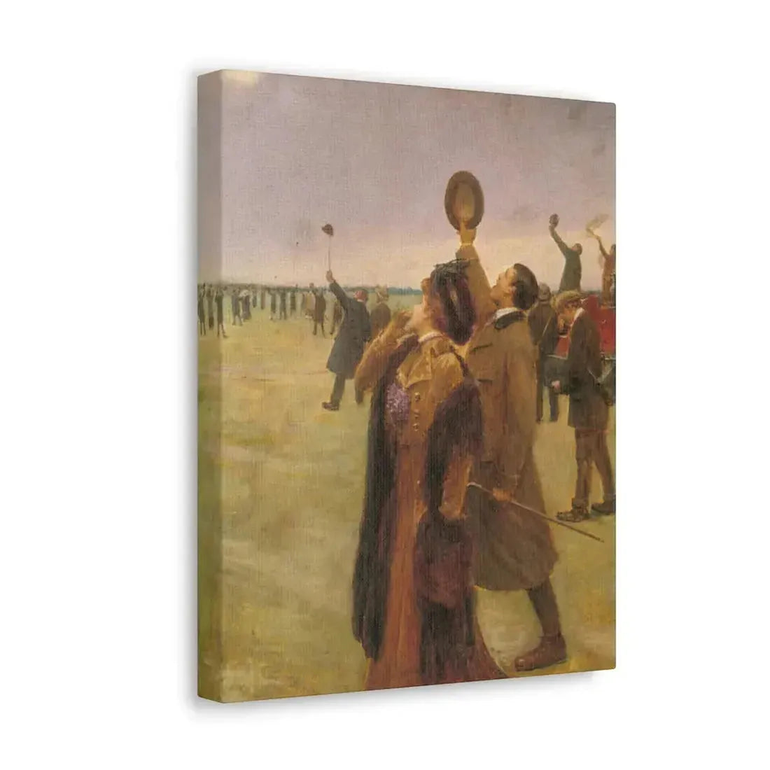 Jean Beraud (1849-1936) Envole d'un Biplan Type Wright - Canvas Wall Art - The Sticker Space