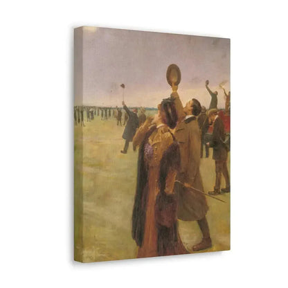 Jean Beraud (1849-1936) Envole d'un Biplan Type Wright - Canvas Wall Art - The Sticker Space